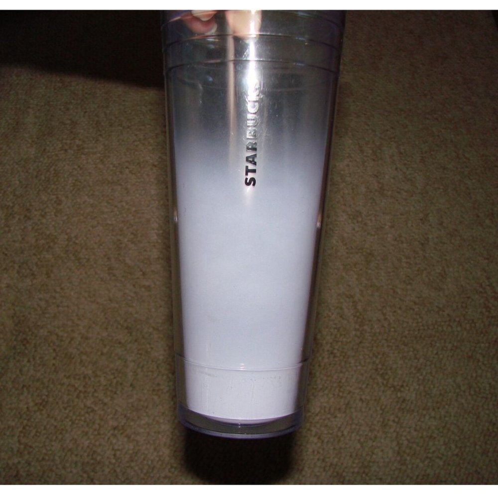 Starbucks Ombre Acrylic Screw Lid & Straw Cold Cup Tumbler 24oz Venti Cold 2012 - Picture 1 of 9